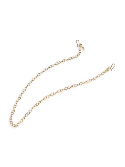 Shop Lele Sadoughi Women's 14k Gold-plated Mask & Eyeglass Chain