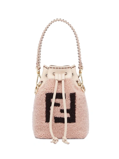 Fendi Mon Tresor Mini-Bag In Brown Sheepskin Brown in Sheepskin