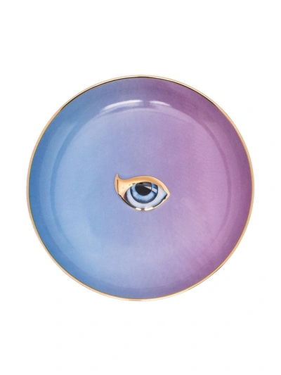 Shop L'objet Lito Porcelain Plate In Blue