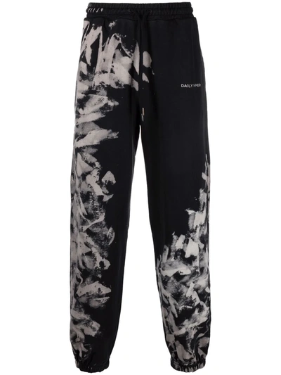 Shop Daily Paper Abstract Print Track Pants In Black