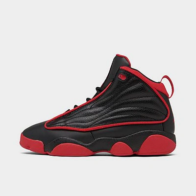 Shop Nike Jordan Little Kids' Pro Strong Basketball Shoes In Black/university Red