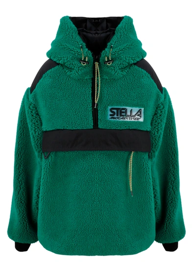 Shop Stella Mccartney Marlee Teddy Hooded Jacket In Green