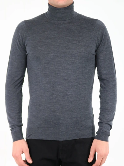 Shop John Smedley Gray Extrafine Wool Sweater In Grey