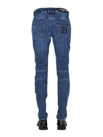 Shop Balmain Slim Fit Jeans In Denim