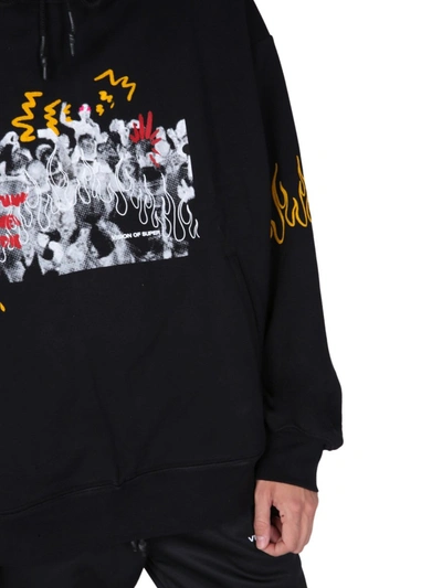 Shop Vision Of Super "punk" Sweatshirt In Black
