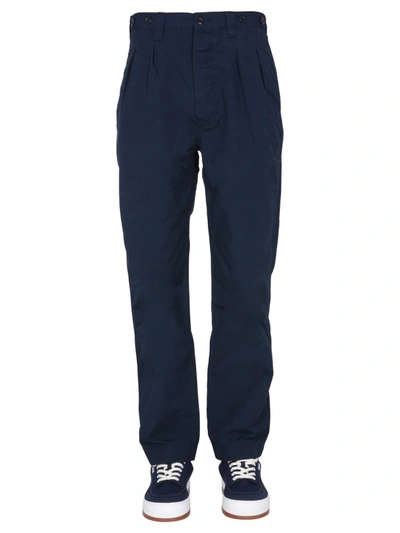 Shop Nigel Cabourn Oversize Fit Trousers In Blue