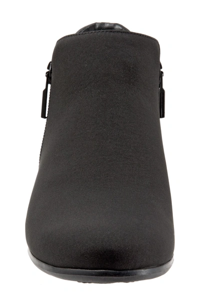 Shop Trotters Major Bootie In Black Fabric