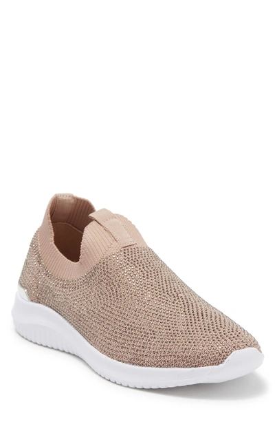 Shop Anne Klein Mylee Slip-on Sneaker In Blush Rhinestone