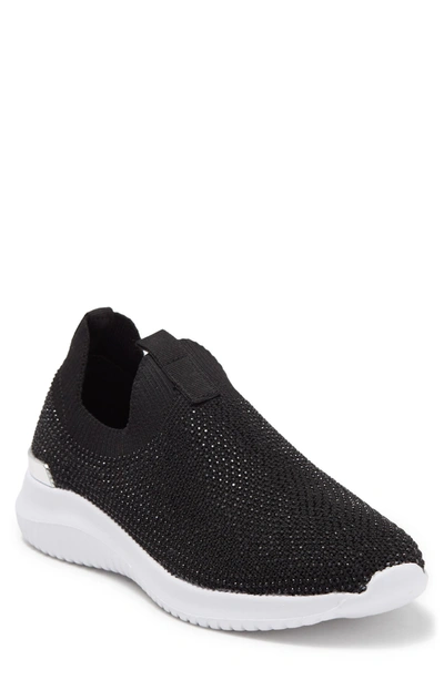 Shop Anne Klein Mylee Slip-on Sneaker In Black Rhinestone