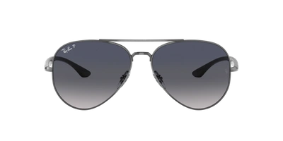 Shop Ray Ban Ray In Polarized Blue,grey Gradient