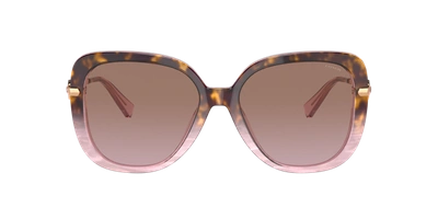 Coach Woman Sunglass Hc8320 C6180 In Pink Gradient