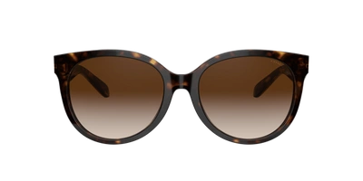 Coach Hc 8321 51203b 55mm Womens Round Sunglasses In Brown Gradient