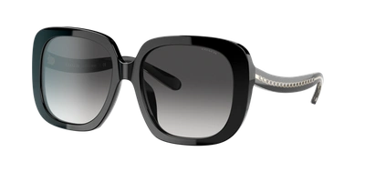 Shop Coach Woman Sunglasses Hc8323u C6185 In Light Grey Gradient Black
