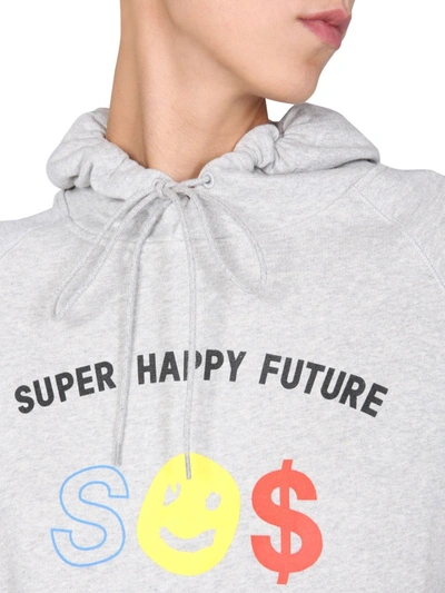 Shop Etre Cecile "super Happy Future" Sweatshirt In Grey