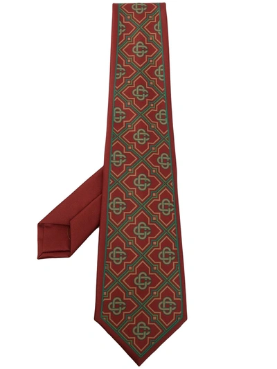 菱纹经典LOGO图案领带