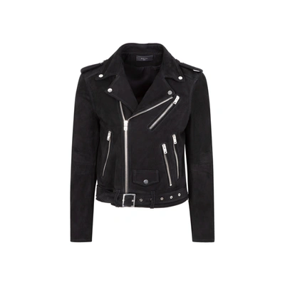 Shop Amiri Perfecto Leather Biker Jacket In Black