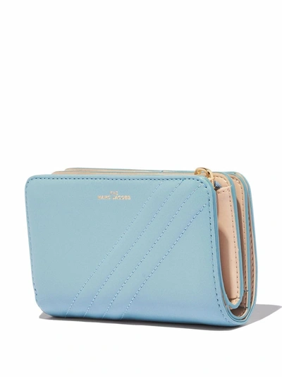 Shop Marc Jacobs The Glam Shot Leather Wallet In Blue