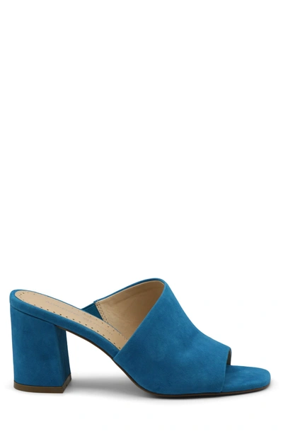Shop Adrienne Vittadini Albi Block Heel Sandal In Blue Gem