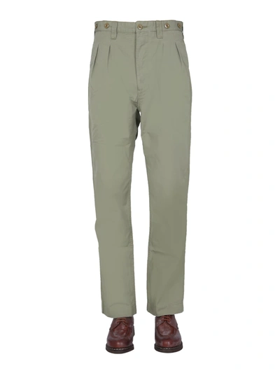 Shop Nigel Cabourn Oversize Fit Trousers In Militare