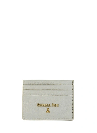 Shop Patrizia Pepe Leather Card Holder In Ice