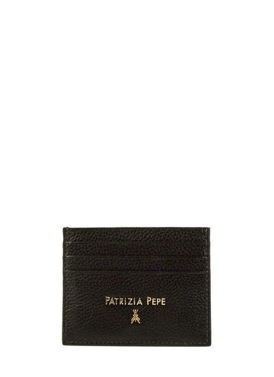 Shop Patrizia Pepe Leather Card Holder In Brown