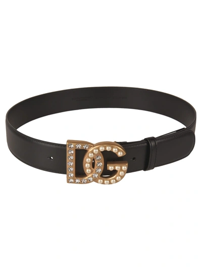 Shop Dolce & Gabbana Embellished Buckle Belt