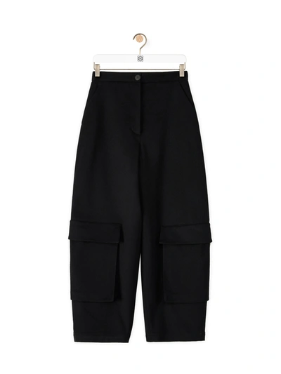 Shop Loewe Cargo Trousers In Black