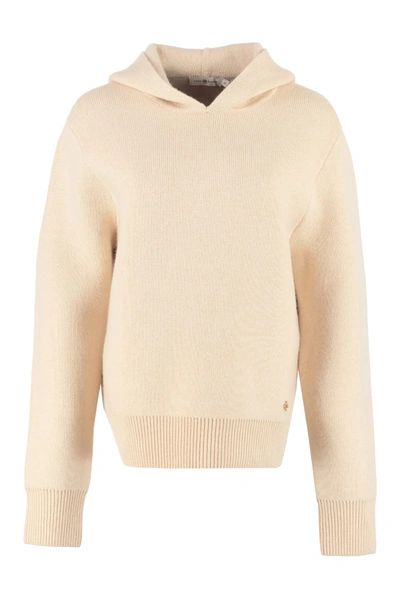 Shop Tory Burch Wool And Cashmere Pullover In Beige