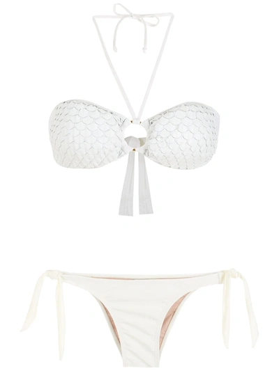 Shop Amir Slama Halter-neck Bikini Set In Weiss