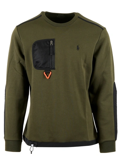 Shop Polo Ralph Lauren Long Sleeve Sweatshirt Sweatshirt In Olive