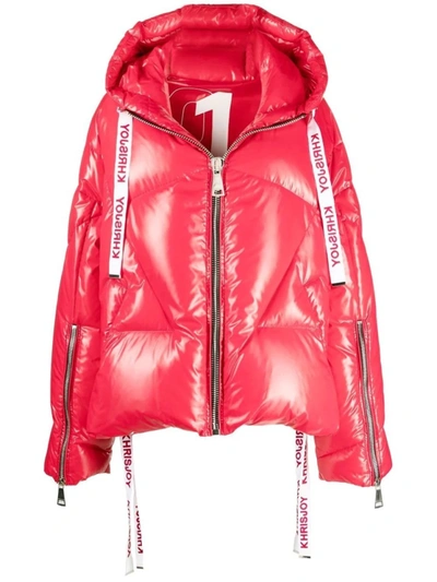 Shop Khrisjoy Iconic Padded Jacket In Red