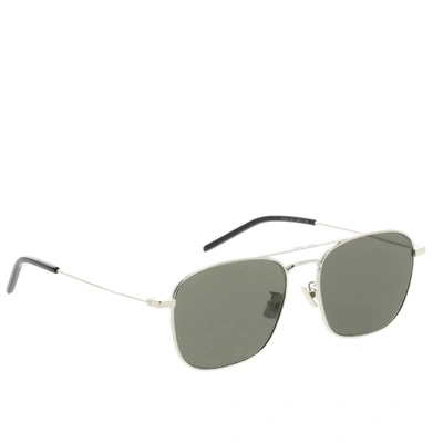 Shop Saint Laurent Sl309 Metal Sunglasses In Silver