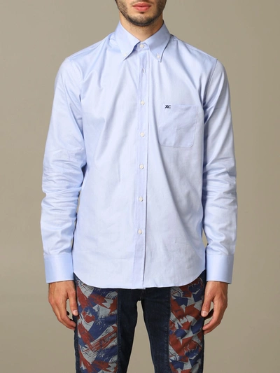 Shop Xc Regular Fit Shirt With Button-down Collar In Gnawed Blue