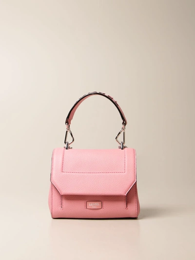 Shop Lancel Ninon  Bag In Grained Leather In Pink