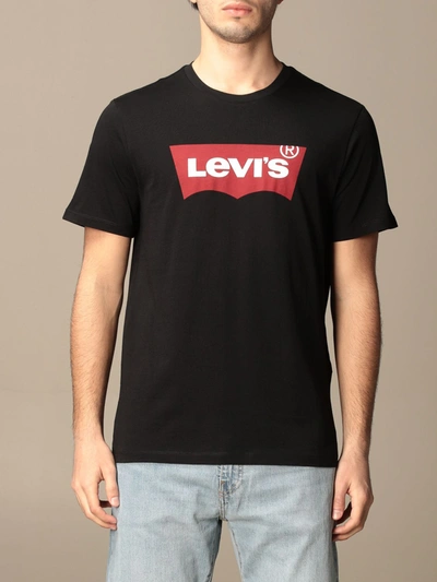 Shop Levi's Cotton T-shirt With Logo In Black