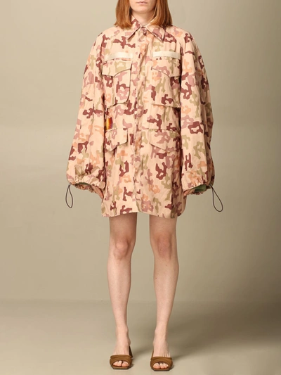 Attico Dexter Appliquéd Camouflage-print Twill Jacket In Multicolor