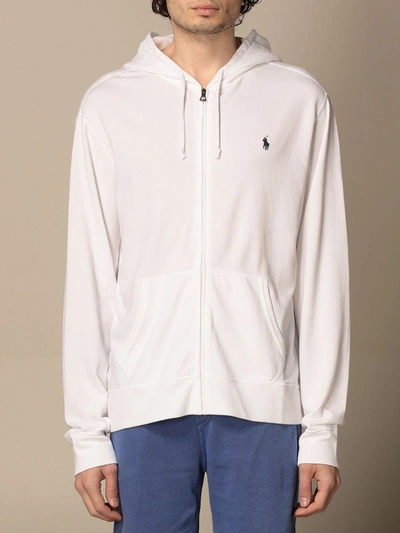 Shop Polo Ralph Lauren Hoodie With Logo In White