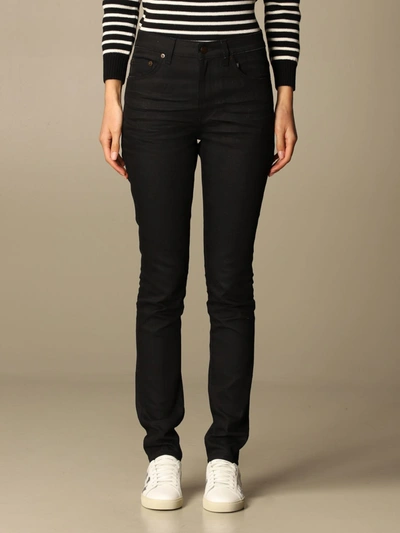 Shop Saint Laurent Jeans In Dark Denim
