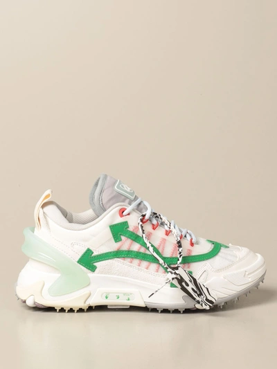 Shop Off-white Odsy Off White Sneakers In Suede And Technical Nylon