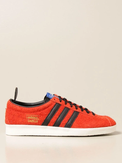 Shop Adidas Originals Gazelle Vintage  Sneakers In Suede And Leather In Orange
