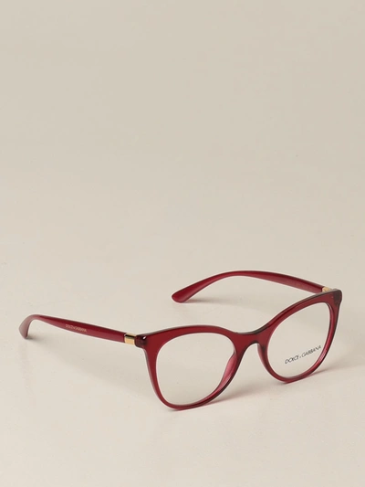 Shop Dolce & Gabbana Acetate Eyeglasses In Red