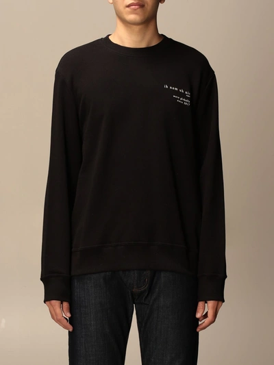 Shop Ih Nom Uh Nit Crewneck Sweatshirt With Big Back Print In Black