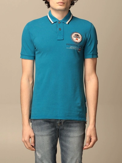 Shop Napapijri Gandy 2  Polo Shirt With Logo In Gnawed Blue