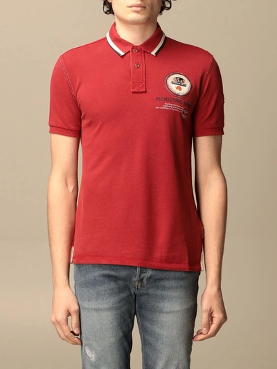Shop Napapijri Gandy 2  Polo Shirt With Logo In Red