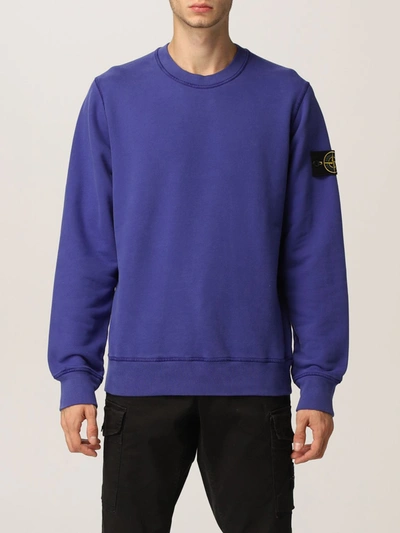 Shop Stone Island Sweatshirt  Men Color Periwinkle