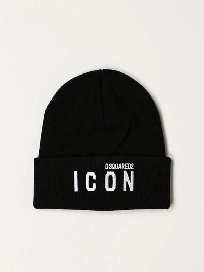 Shop Dsquared2 Icon  Beanie Hat In Black