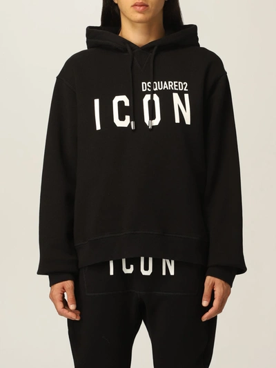 Shop Dsquared2 Sweatshirt With Icon Logo In Black