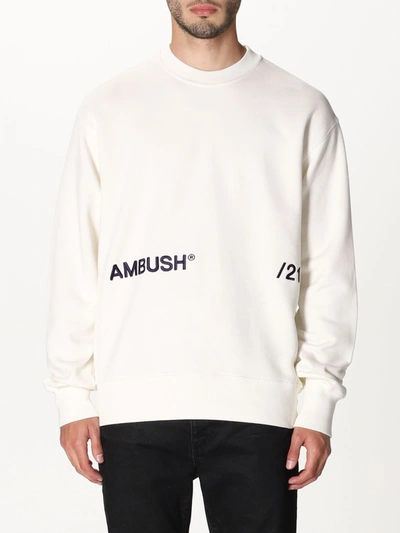 Shop Ambush Crewneck Sweatshirt With Logo In White