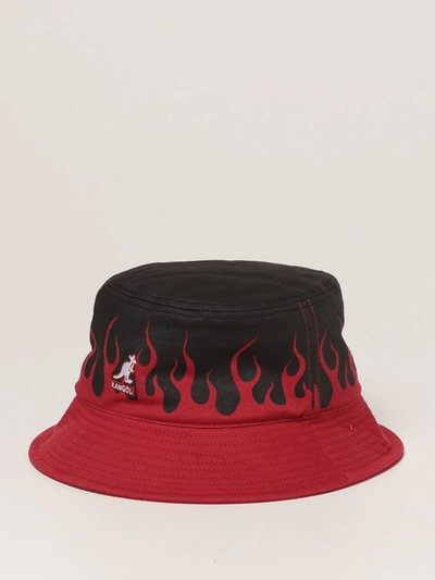 Shop Vision Of Super X Kangol Fisherman Hat With Flames In Black