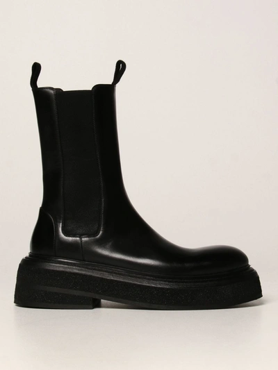 Shop Marsèll Zuccone Leather Boots In Black